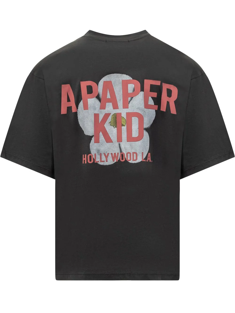 A PAPER KID T-Shirt Logo and Flower Print