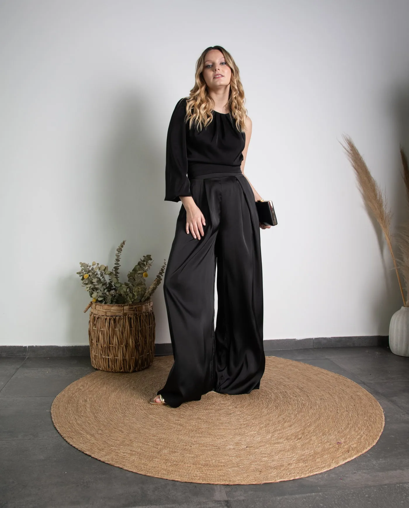 Blusa Ana María Halter Negro