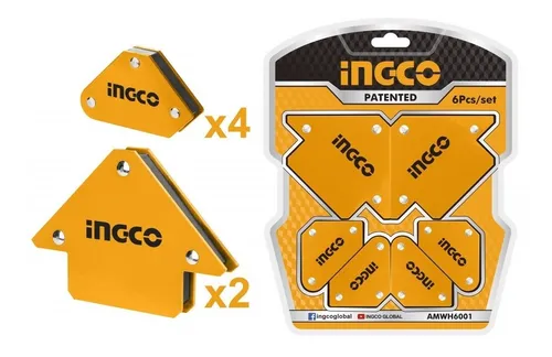 Escuadras Magneticas Hexagonales Juego 6pcs Ingco
