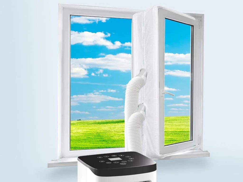 Hitopin Kit de Ventana Portátil para Aire,Kit Ventana Aire Acondicionado,Sellado Ventana Aire Acondicionado Portátil,Apto para T