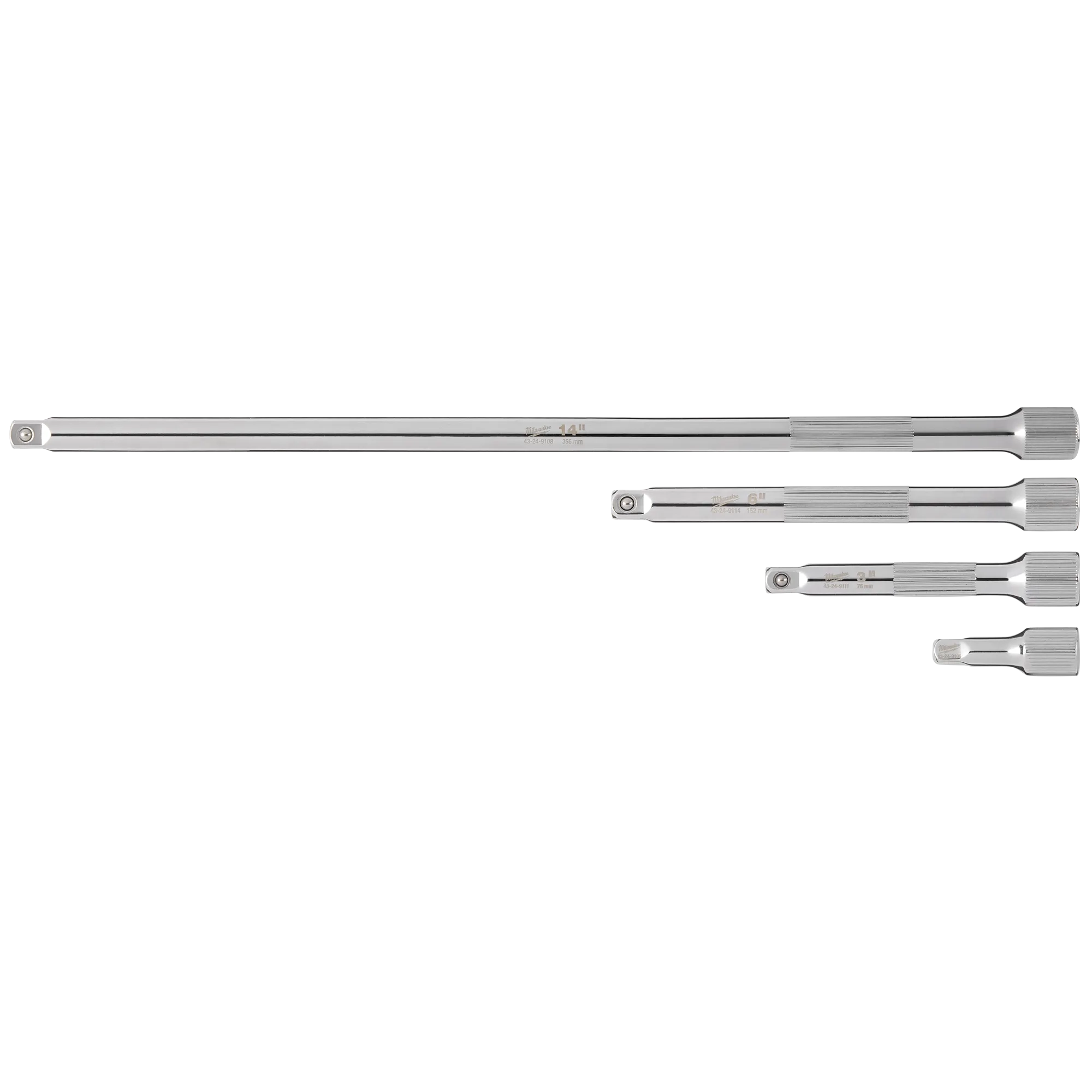 Juego de 4 piezas de extensión con boca de 1/4”