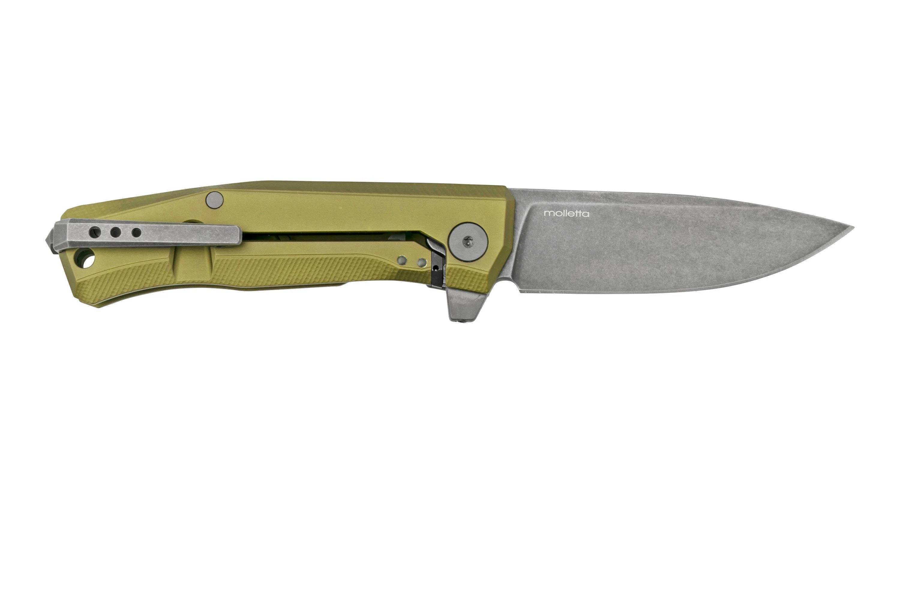 LionSteel Myto MT01A GB Green Aluminium, Black navaja, diseño Molletta