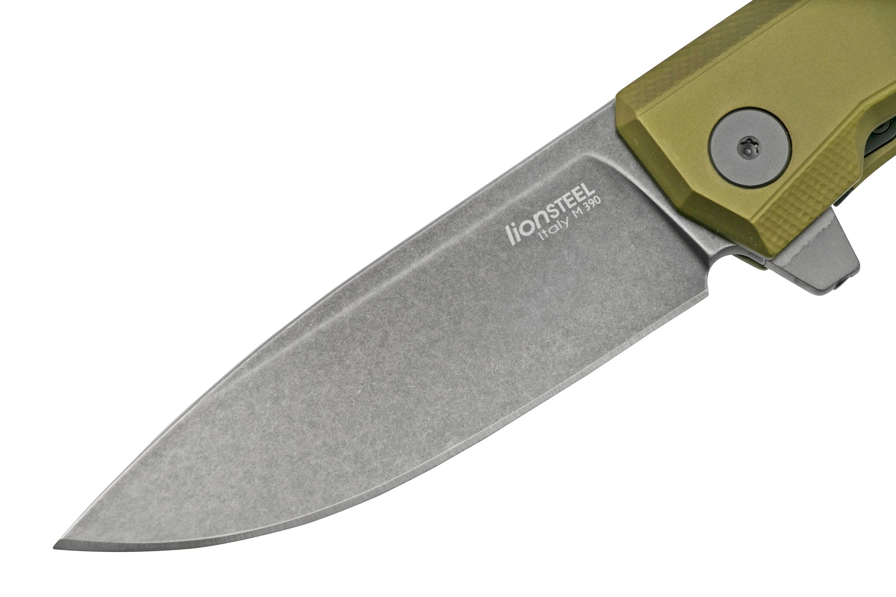 LionSteel Myto MT01A GB Green Aluminium, Black navaja, diseño Molletta