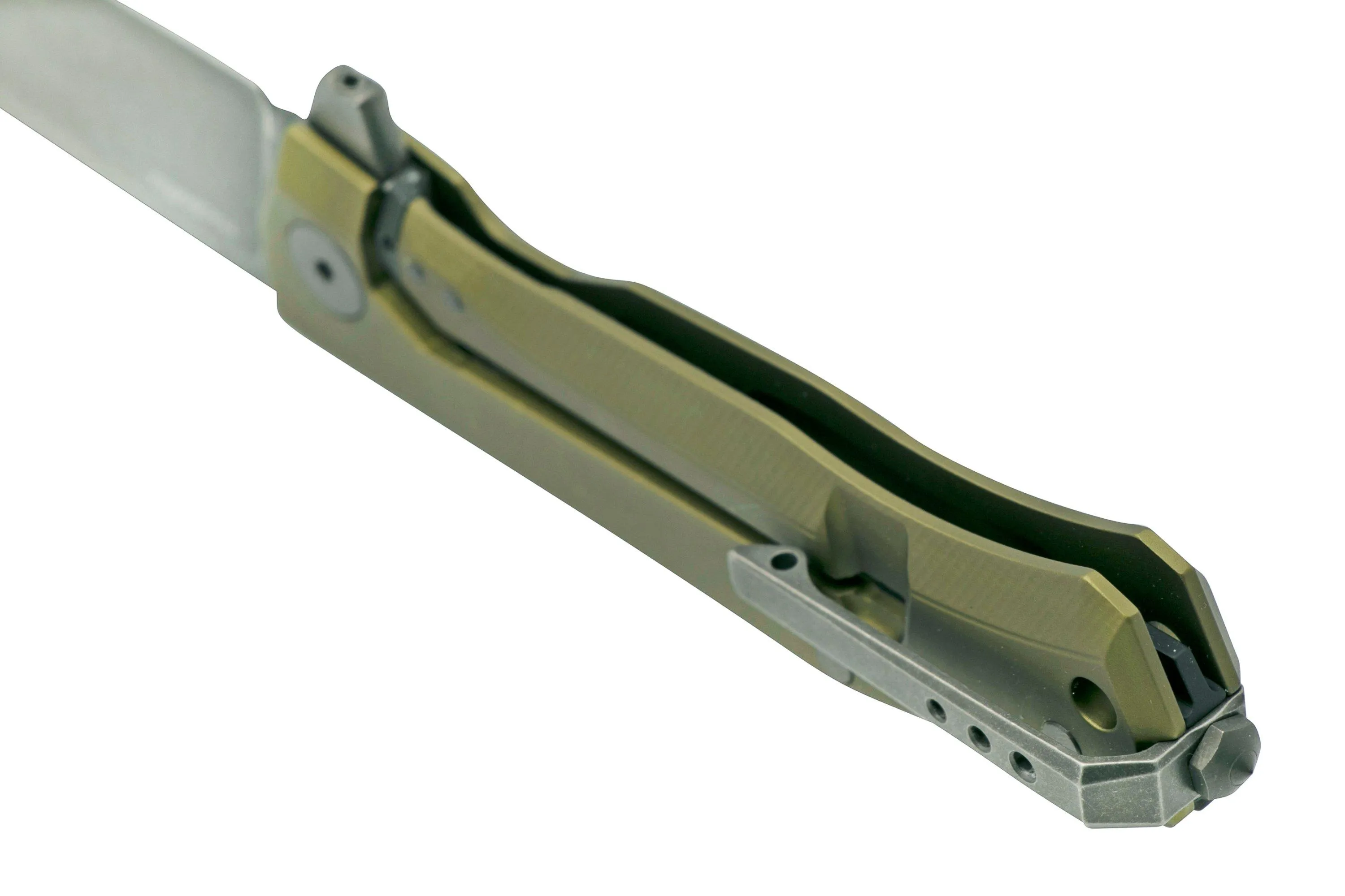 LionSteel Myto MT01A GB Green Aluminium, Black navaja, diseño Molletta